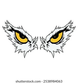 Aggressive Adler Augen Vektorgrafik Adler Augen Maskottchen