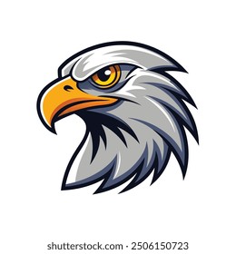 Aggressive Eagle head Mascot Logo Design with Modern illustration Concept Style for Badge and Emblem