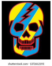 aggressive emblem with skull,design t shirts