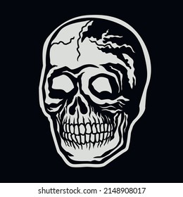 
aggressive emblem with skull,grunge vintage design t shirts