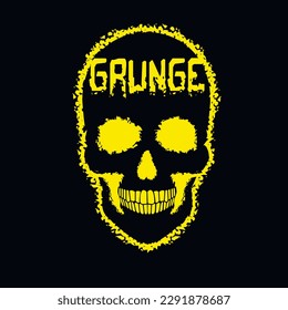 aggressive emblem with skull,grunge vintage design t shirts