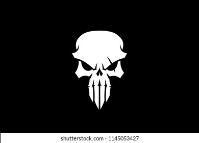 Aggressive Evil Skull Edgy Vector Design