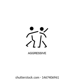 aggressive icon vector black design