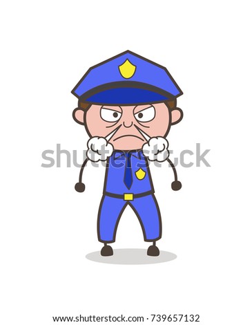 Aggressive Inspector Face with Steaming Nose