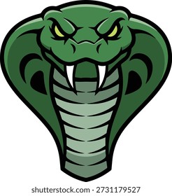Aggressive king cobra mascot head vector illustration for sports team logos, predatory serpent decals for vinyl cutting, and fierce reptile graphics for plotter cut stickers