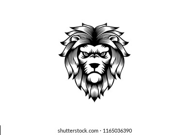 Aggressive Lion Head 