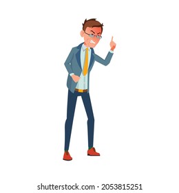 aggressive man screaming at colleague in conference room cartoon vector. aggressive man screaming at colleague in conference room character. isolated flat cartoon illustration