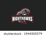 Aggressive Nighthawk Sport Team Logo