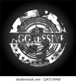 Aggressive on grey camo pattern