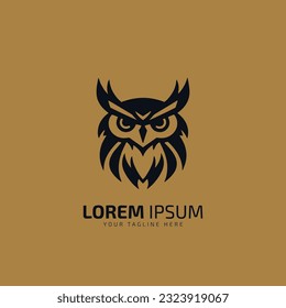 vector de diseño de logotipo de búho agresivo