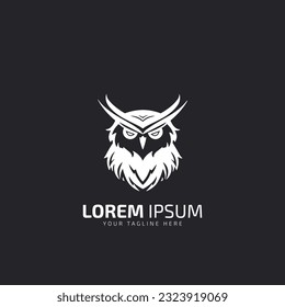 Aggressiv Owl Logo-Design, Nachtjäger-Logo, Vogel-Logo.