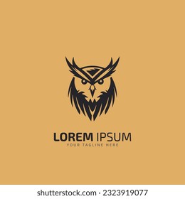 aggressive Owl simple logo template design.