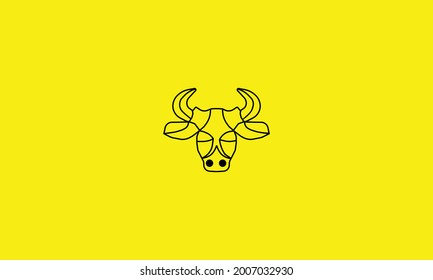 aggressive ox or Bull Vector Graphic Template Download Modern
