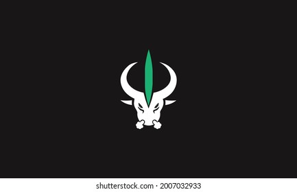 aggressive ox or Bull Vector Graphic Template Download Modern
