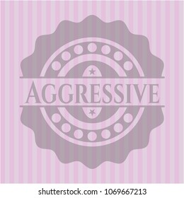 Aggressive retro pink emblem