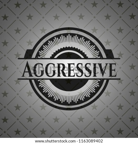 Aggressive retro style black emblem