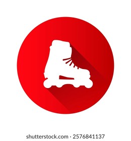 Aggressive roller skates icon in flat style