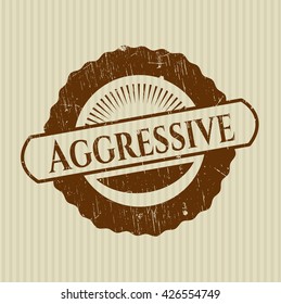 Aggressive Gummistempel