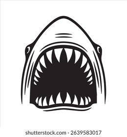 Aggressive Shark Head Vector Mascot