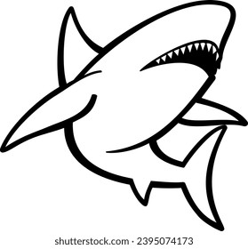 aggressive shark logo design vector