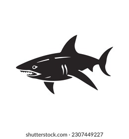 aggressive shark logo icon vector template