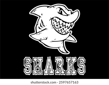 Aggressive Shark Mascot Logo Design