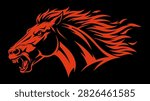Aggressive stallion head logo for gaming.