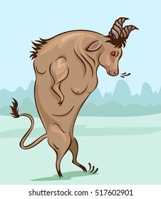 aggressive two-legged bull