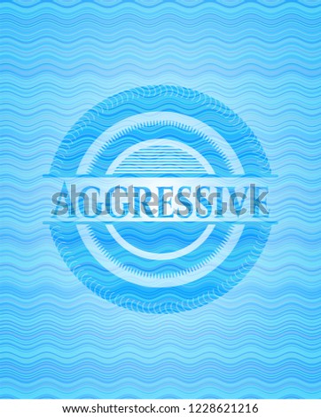 Aggressive water concept style badge.
