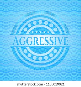 Aggressive water wave concept style emblem.