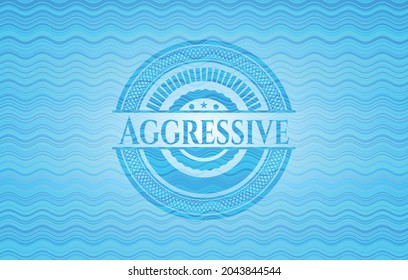 Aggressive water wave emblem. Vector Illustration. Detailed. 