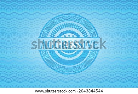 Aggressive water wave emblem. Vector Illustration. Detailed. 