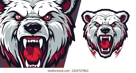 Aggressive Zombie Bear Logo Mascot: Unique Illustration Vector for Gaming and E-Sports