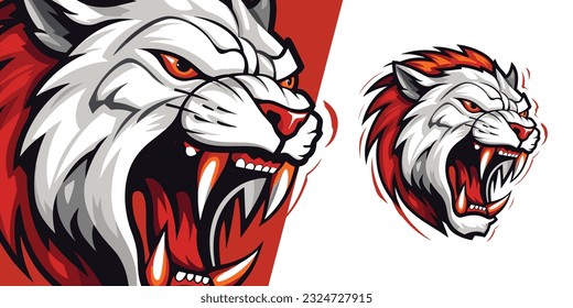 Aggressive Zombie King Lion: Vector Mascot Logo for Sport and E-Sport Teams