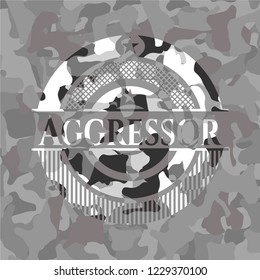 Aggressor on grey camo pattern