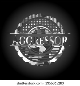 Aggressor on grey camouflage pattern