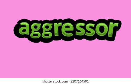 AGGRESSOR writing vector design on a pink background very simple and very cool