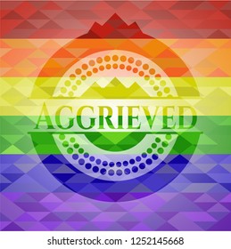 Aggrieved lgbt colors emblem 