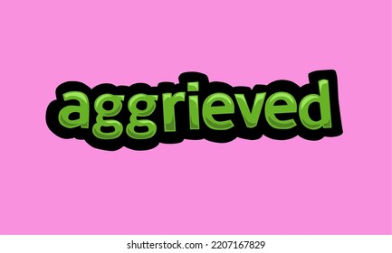 AGGRIEVED writing vector design on a pink background very simple and very cool