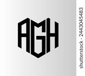 AGH letter logo abstract design. AGH unique design. AGH.
