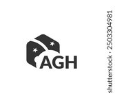 AGH letter logo design on white background. Creative  modern AGH letter logo design. Vector design.
Letters AGH, AGH logo  vector template. 