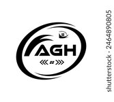 AGH letter logo design. AGH Simple and modern logo. AGH luxurious Alphabet logo Design. -vector Illustration