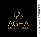 agha enterprises, letter a , vector, logo, art, stylistic a, property group construction, buidings