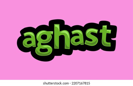 AGHAST writing vector design on a pink background very simple and very cool