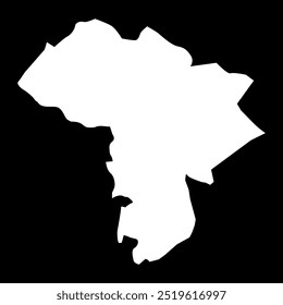 Mapa del distrito de Aghstafa, división administrativa de Azerbaiyán.