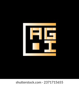 Diseño vectorial del logotipo de la letra AGI, logotipo AGI simple y moderno. Diseño de alfabeto lujoso AGI  