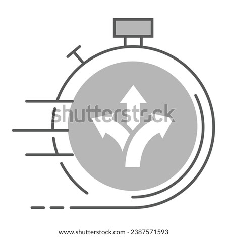 Agile arrows symbol. Flexibility and adaptability icon. Dynamic movement arrows. Adaptive navigation symbol. Vector Editable Stroke Icon.