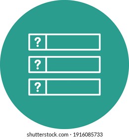 Ágilo, retraso, preguntas, tareas pendientes de imagen vectorial de icono. También se puede utilizar para la administración de proyectos. Idóneo para aplicaciones web, aplicaciones móviles y medios impresos.