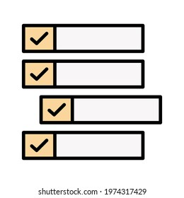 Agile, Backlog, Scrum, Tasks Icon Vector Image. Can Also Be Used For Project Management. Suitable For Use On Web Apps, Mobile Apps And Print Media.