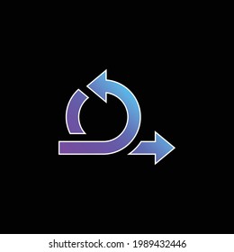Agile blue gradient vector icon